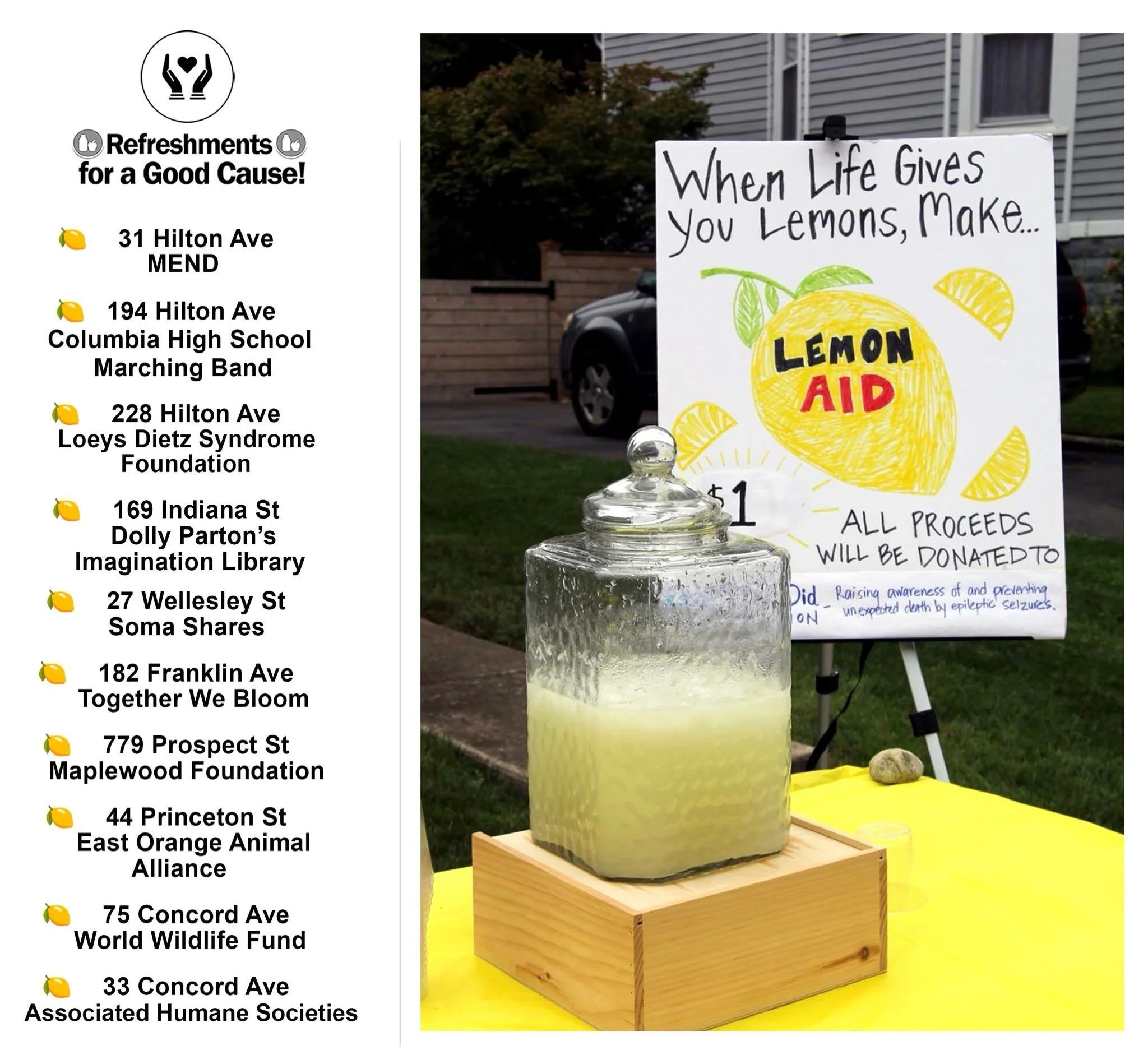🥤 Parched while porch-hopping? We&rsquo;ve got you covered!

Keep your energy up while supporting local causes! Hit up our 10 incredible charity lemonade stands along the Porchest route, raising money for amazing organizations like the @ahsnewark, @
