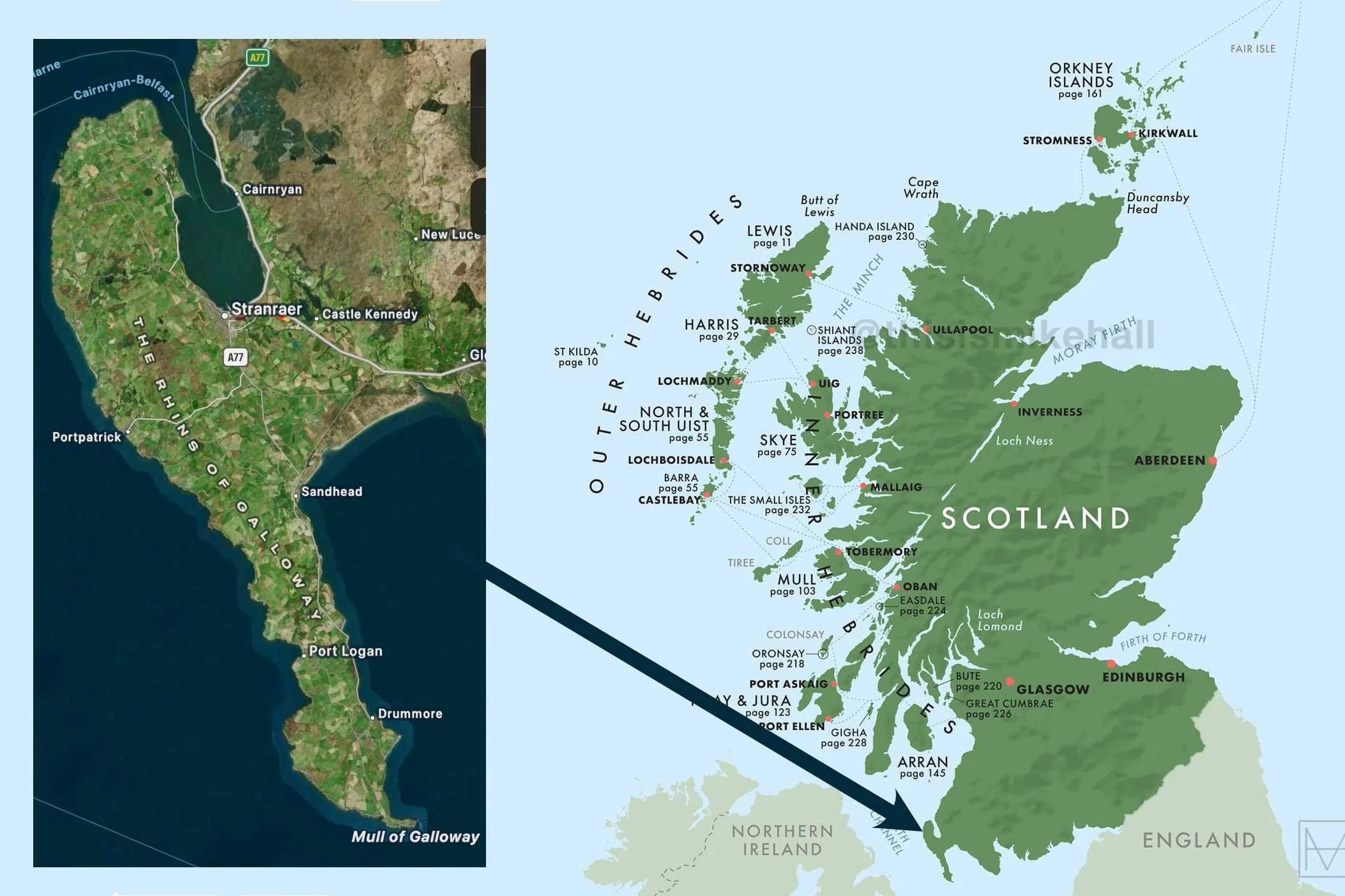The Rhins of Galloway is Scotlands most southerly point.
