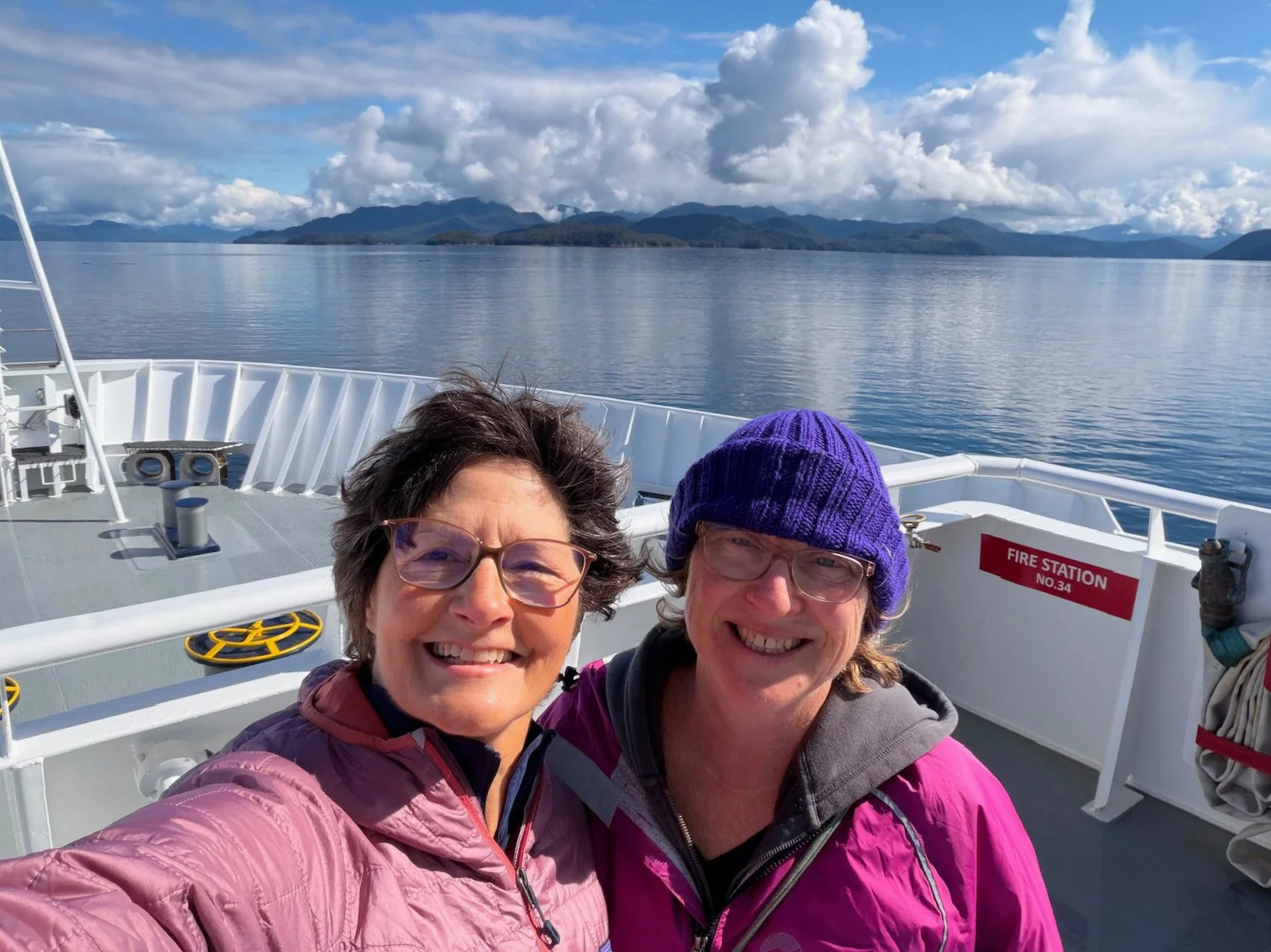Leanne and Pam on MV Kennicott