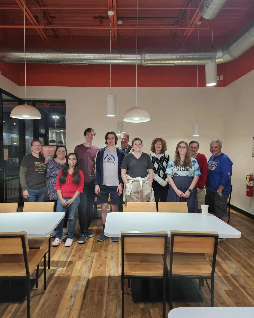 Team dinner photos from the Remenyik 2025 last weekend!
We shared a good amount of laughs over the Rob Cantor - Shia LaBoeuf video while enjoying our food.  All five fencers who attended the Remenyik - Tyler, Kendy, Jonathon, Lillian, and Lily - wer