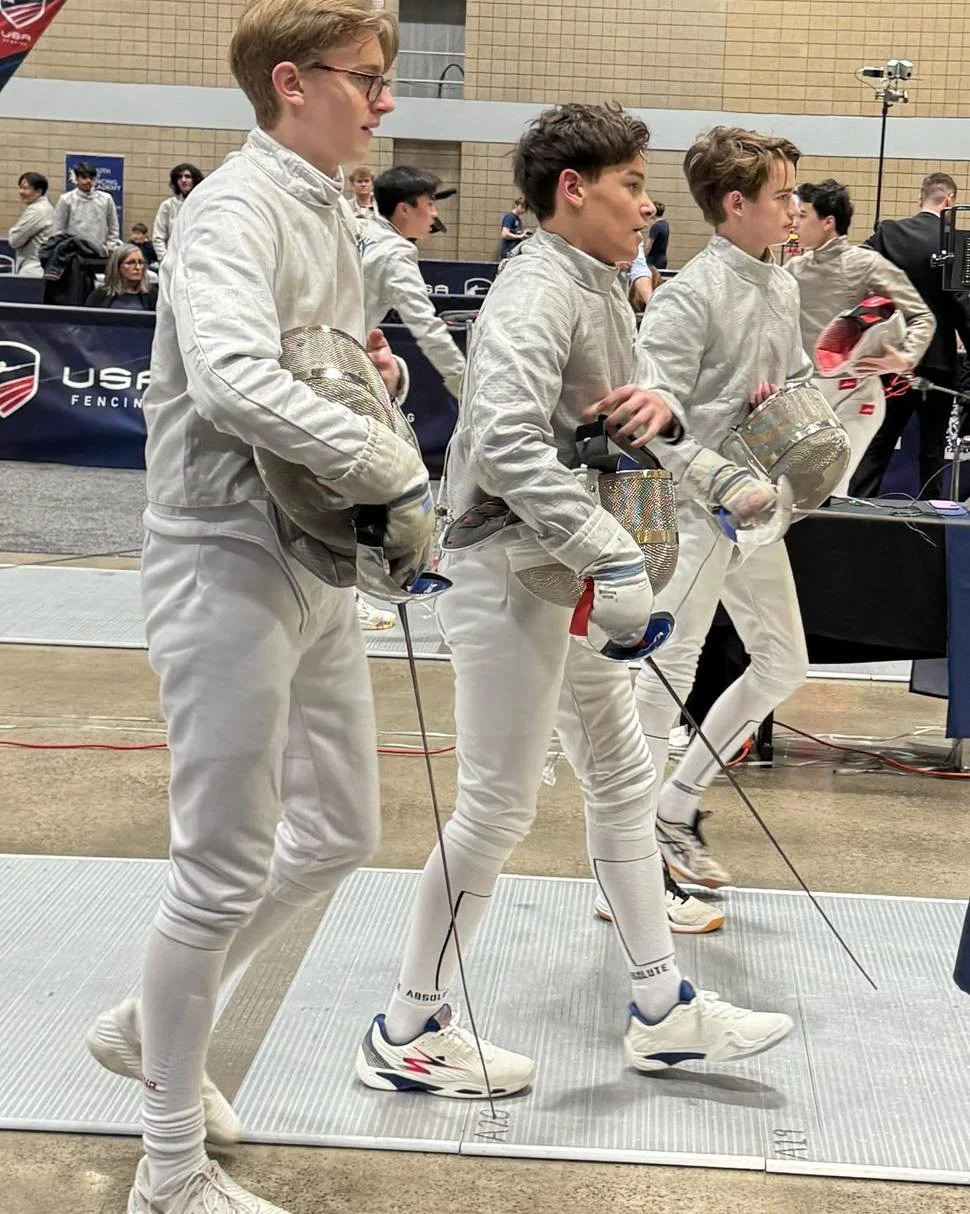 Yesterday we put forward our first ever Fence St. Louis team in Junior Team Men&rsquo;s Saber at Junior Olympics. Andy, Gregory, and Caden turned up the heat for their team bout - they were the lowest seeded team but kept many of the rounds super com