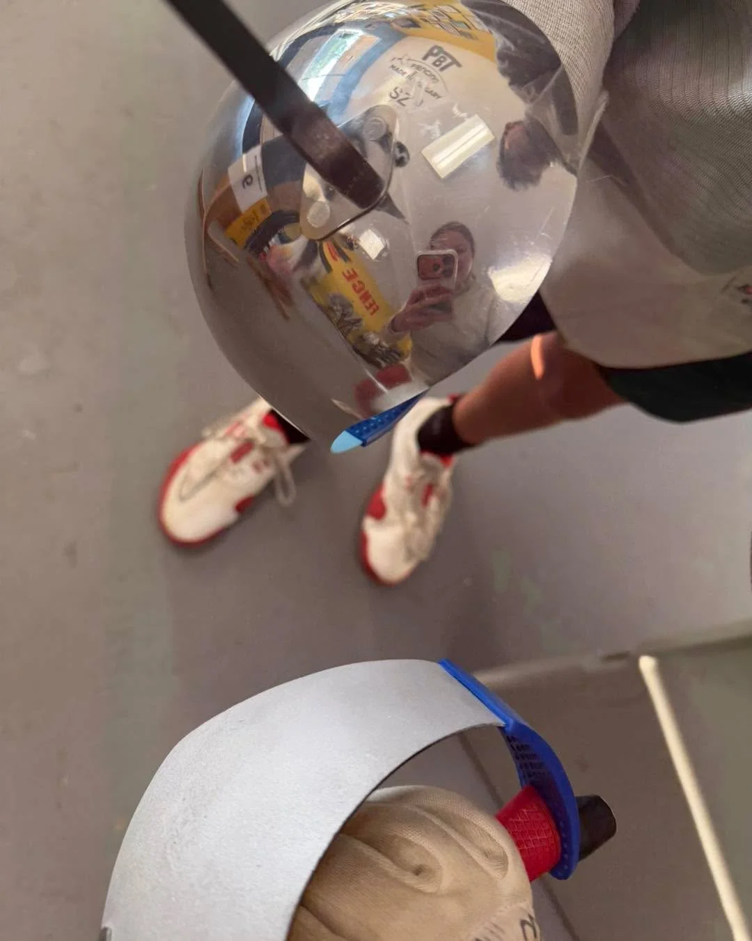 Coach Annamaria and Zach got new sabers at Summer Nationals! Both fenced last during competitive class last night and took before and after shots of their new guards.

Swipe to see the scuffs from their parries!

#fencestlouis #sabrefencing #saber #s