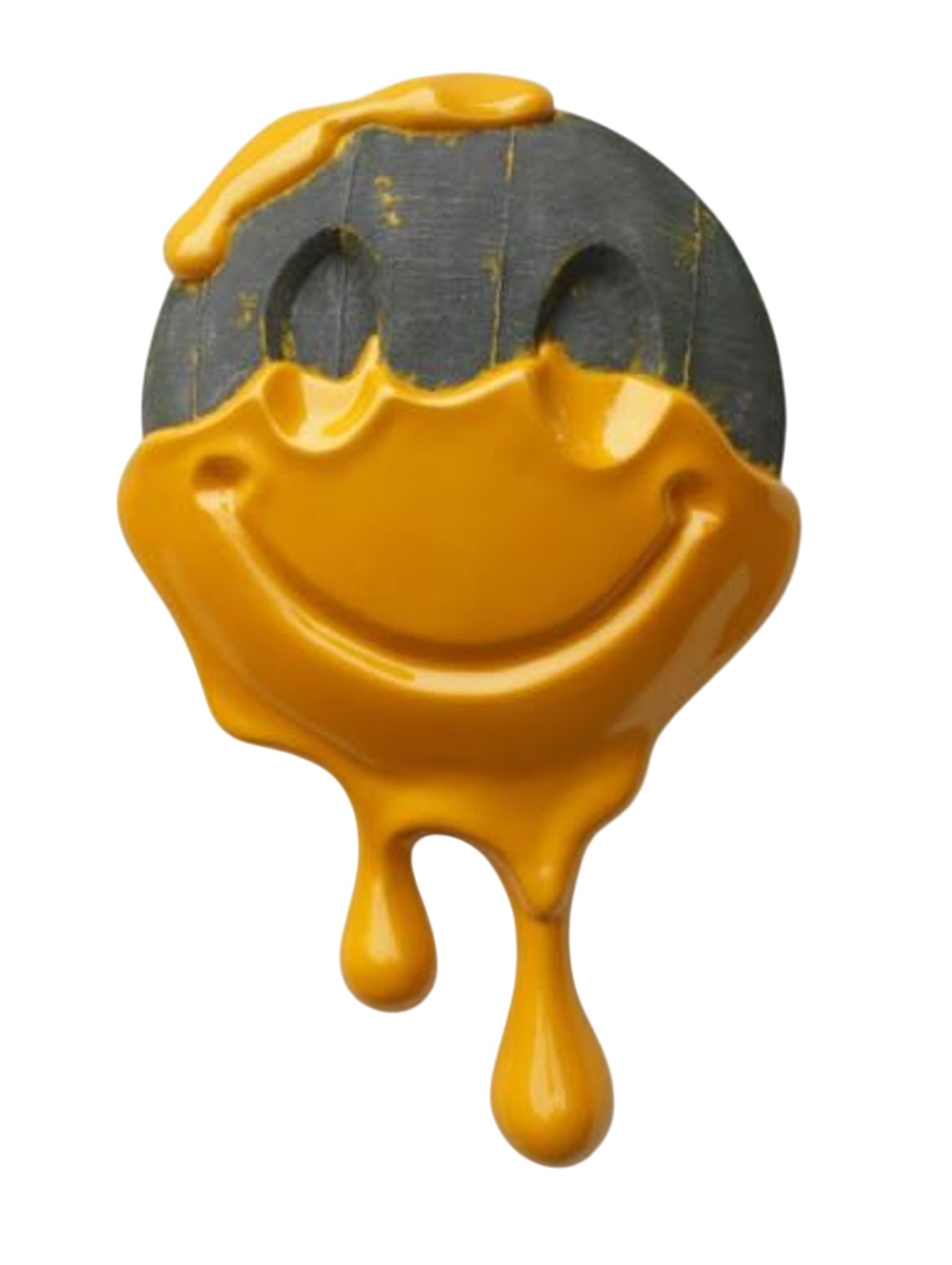 Dropsmiley Fig. 80, Mixed Media, Lack und Betonoptik, 111 x 70 x 15 cm, Unikat