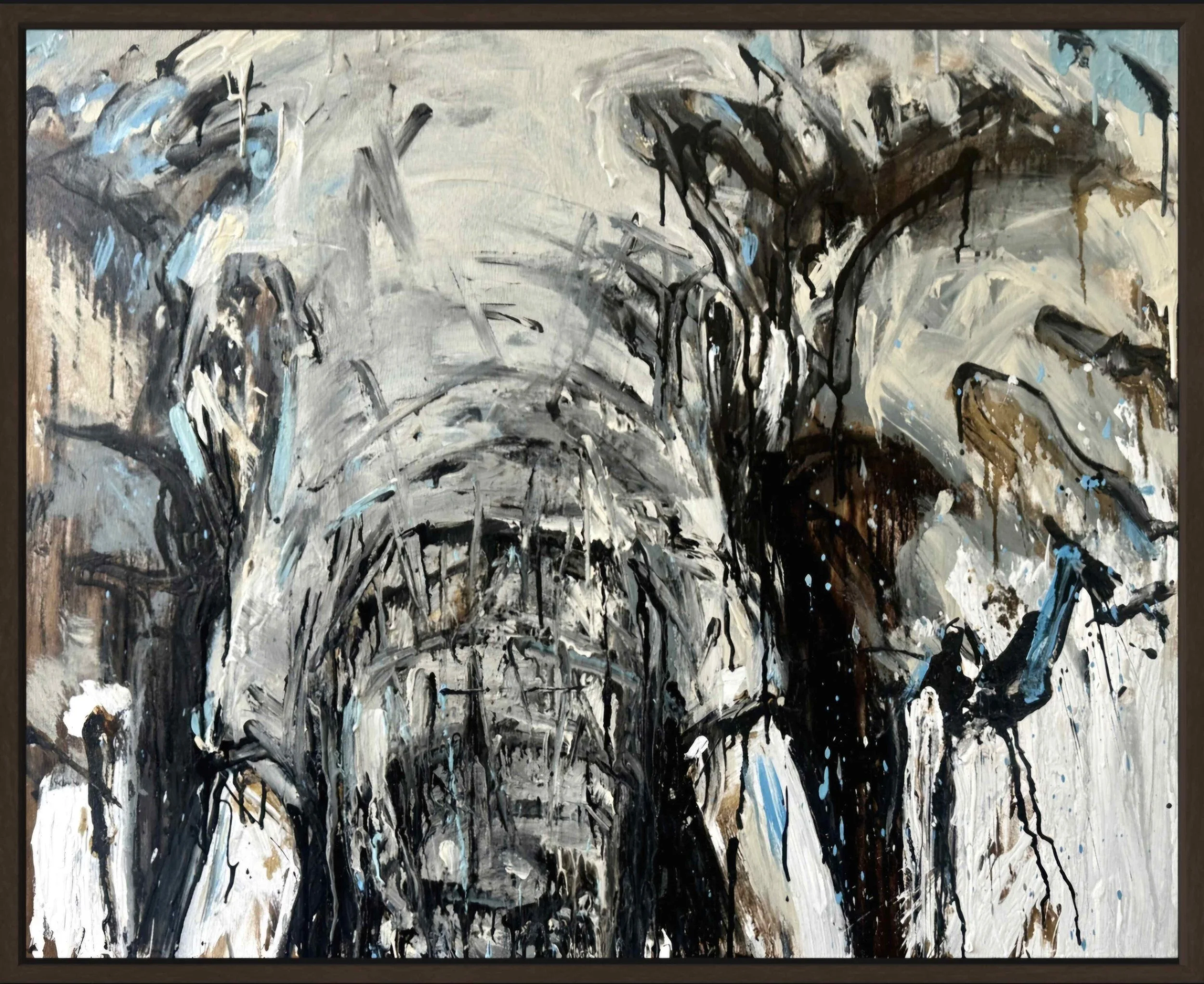 Elefant 166, 80 x 120 cm, Mixed Media auf Leinwand