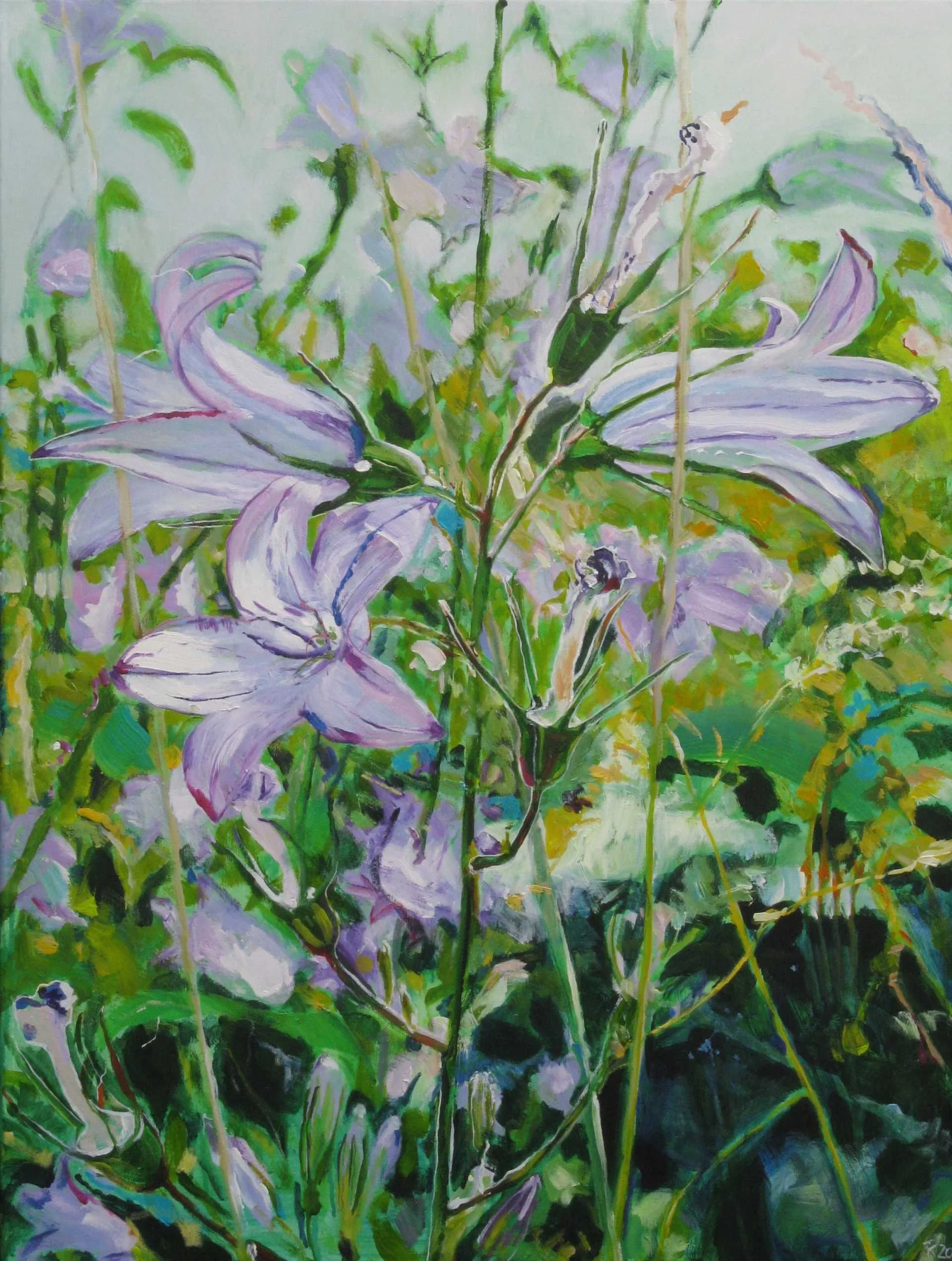 Glockenblume, Acryl auf Leinwand, 100 x 75 cm