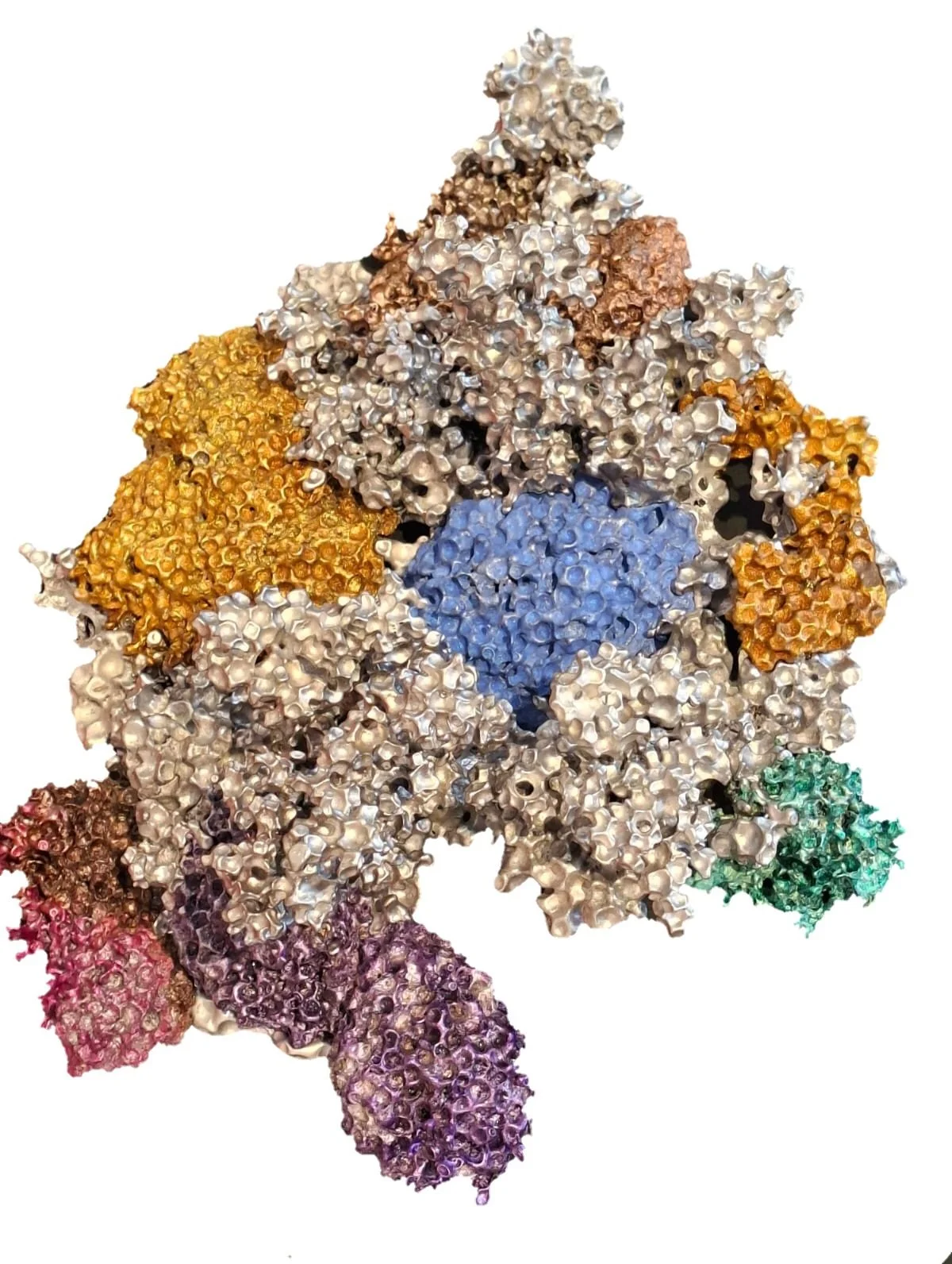 Korallenriff II, Recyceltes Aluminium & Lack, 15 x 40 x 30 cm, 2026
