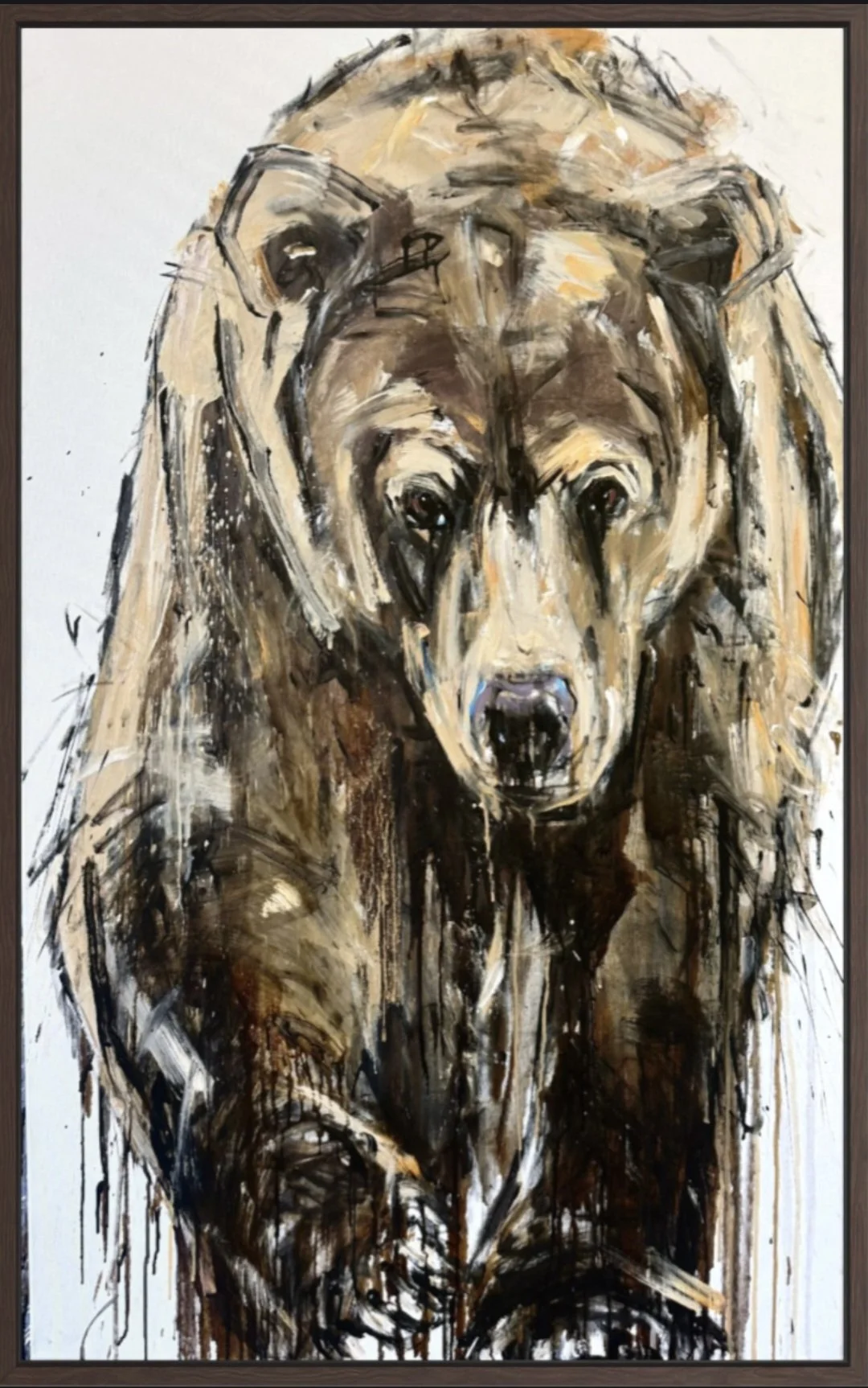 Grizzly 18, 130 x 80 cm, Mixed Media auf Leinwand