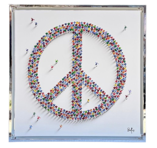 Peace, Mixed Media auf Leinwand, 80 x 80 cm, Unikat
