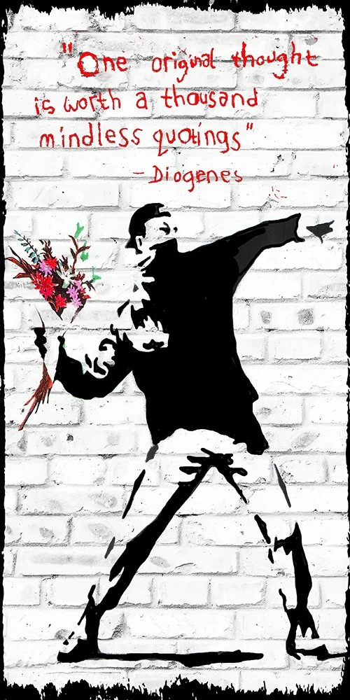 Tribute to Mr. B - Flower Thrower, Mixed Media mit Epoxidharz, 120 x 60 cm