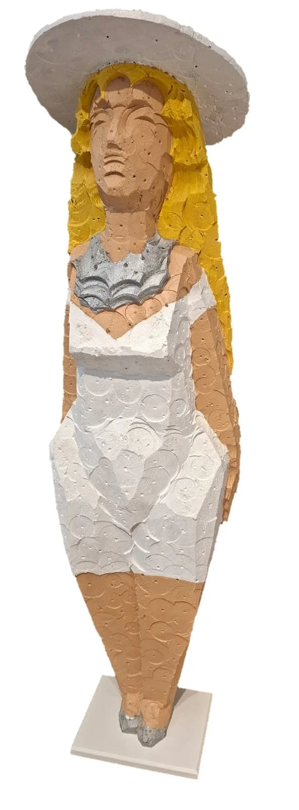 Johannes Rößle, Südseestrand und Kokusnuß, Lindenholz, bemalt,Höhe 80 cm I.jpg