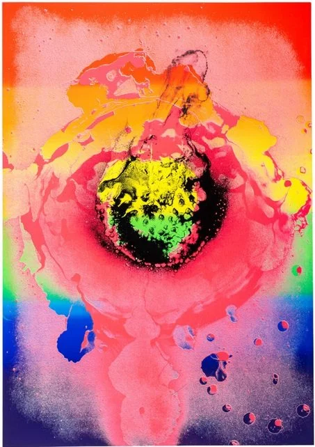 Nach dem Regenbogen, Serigrafie, 1972, Aufl.: 150 arab. zzgl. e.a., Abm.: 97 x 67 cm
 