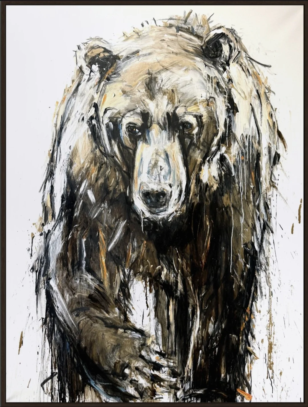 Grizzly 5, 100 x 150 cm, Mixed Media auf Leinwand