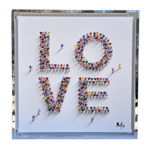 Love small, Mixed Media auf Leinwand, 60 x 60 cm, Unikat