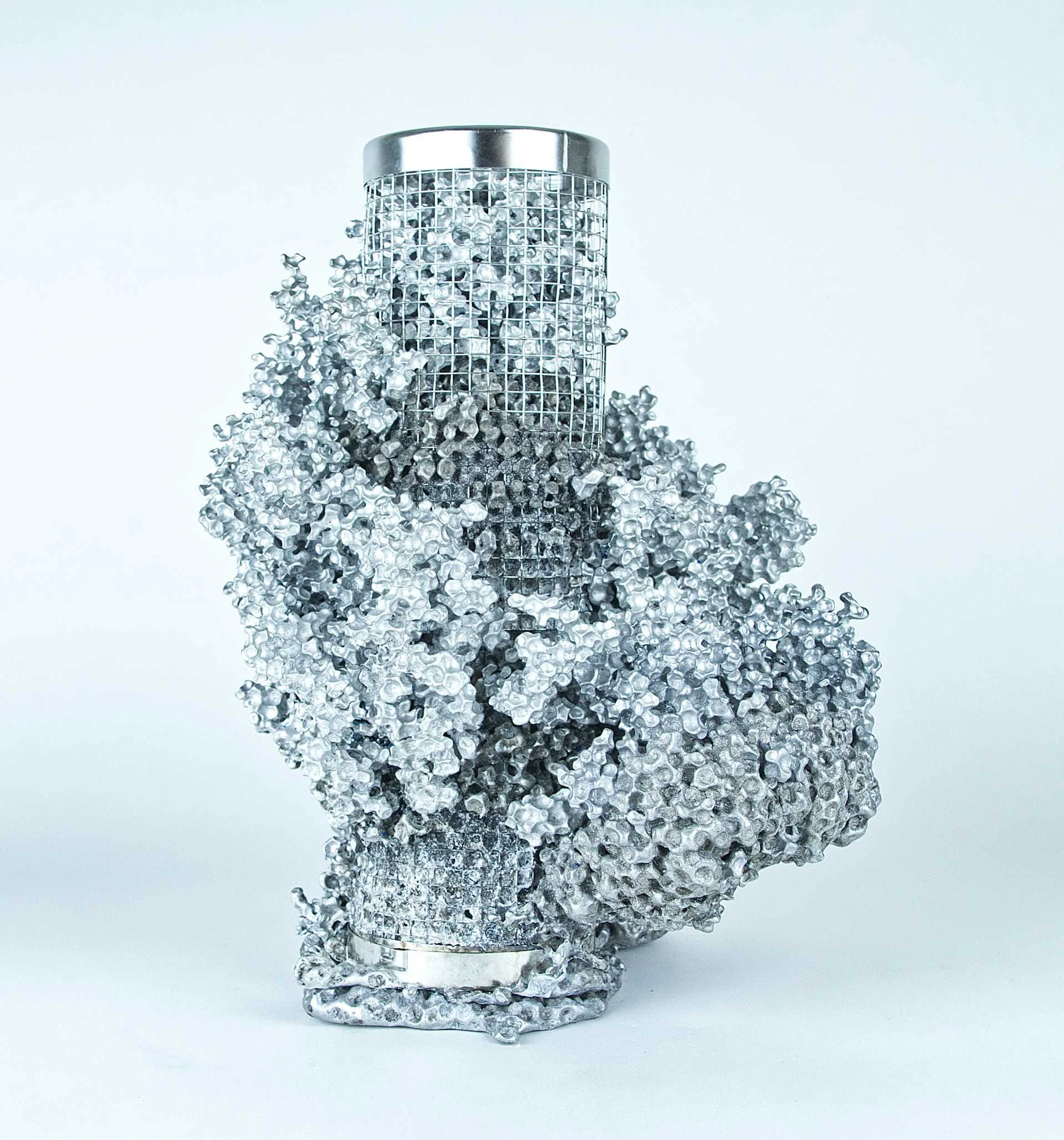 Skyscraper, Aluminium & Edelstahl, 32 x 27 x 26 cm, Unikat, 2025