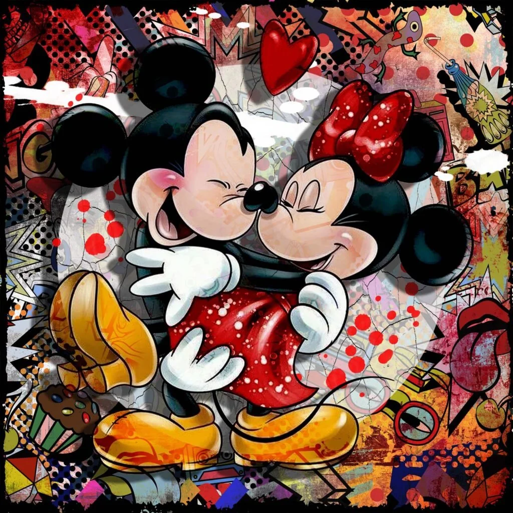 Enjoy and Love, Mixed Media mit Epoxidharz, 50 x 50 cm