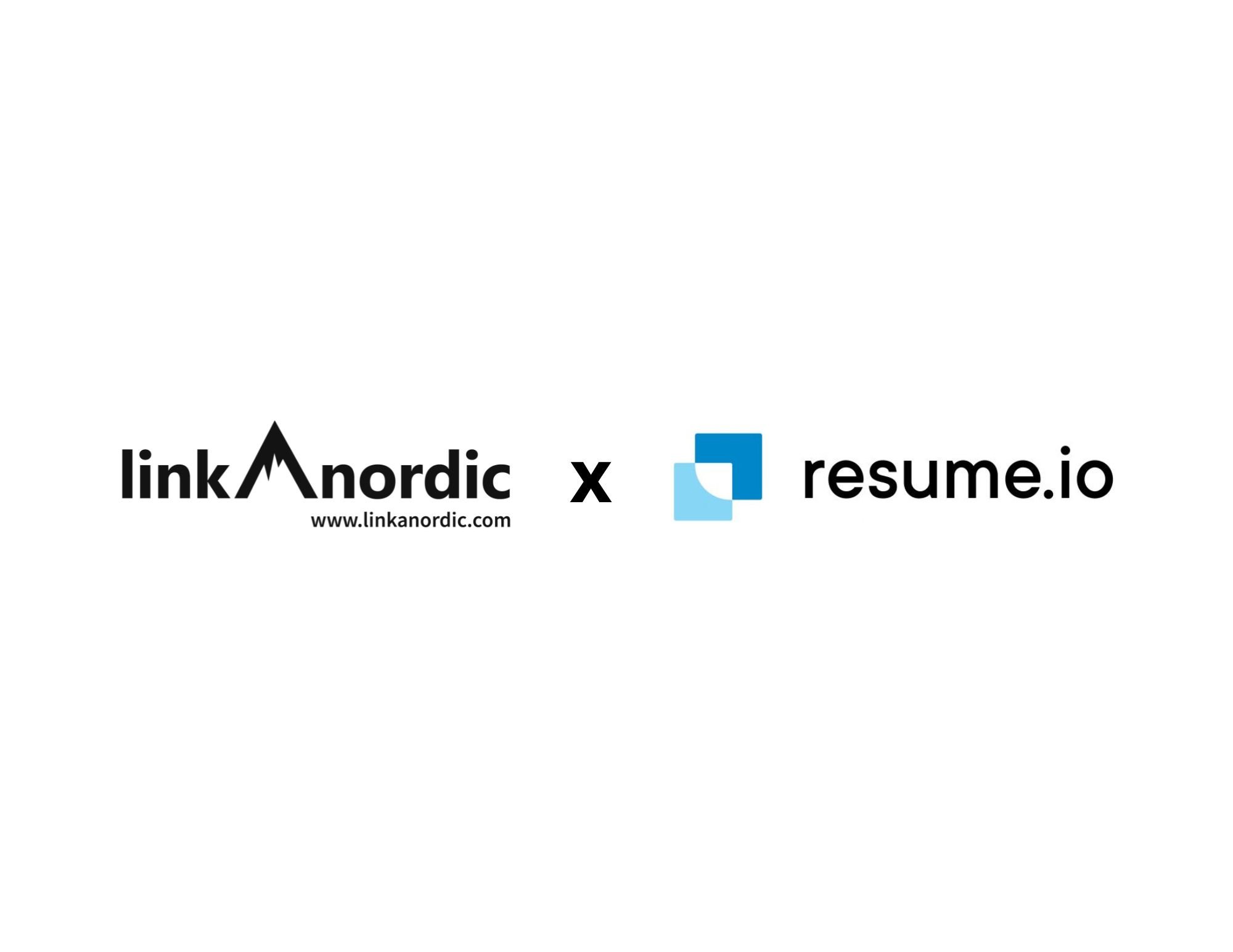 linkAnordic x samarbejde med resume.io