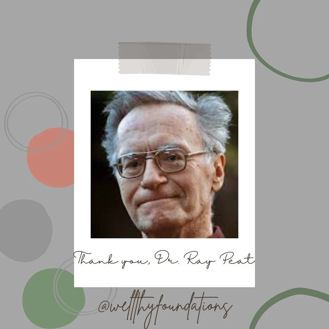 The holistic nutrition community has lost one of the most inspiring trailblazers that has brought light to some of the most controversial health topics. His knowledge and teachings will absolutely live on. Thank you, Dr. Ray Peat 🙏🏼🕊