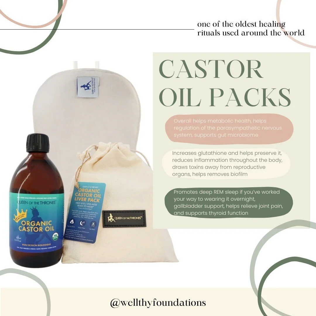 #castoroilpacks have such a vast amount of health benefits! Just a few include: 

1. Overall helps metabolic health 

2. Supports the regulation of the parasympathetic nervous system which helps our bodies from being stuck in that fight, flight, free