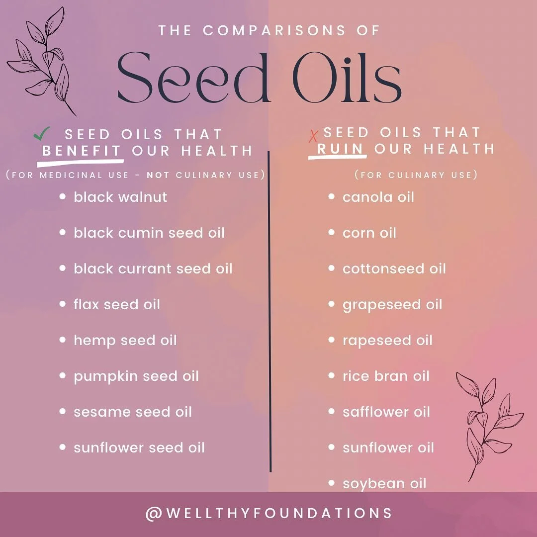 Seed oils get a bad rap! Did you know there are plenty of seed oils that are more beneficial than not when used in medicinal settings rather than using them to cook with?

Acrylamide is a chemical that often forms in some foods during high-temperatur