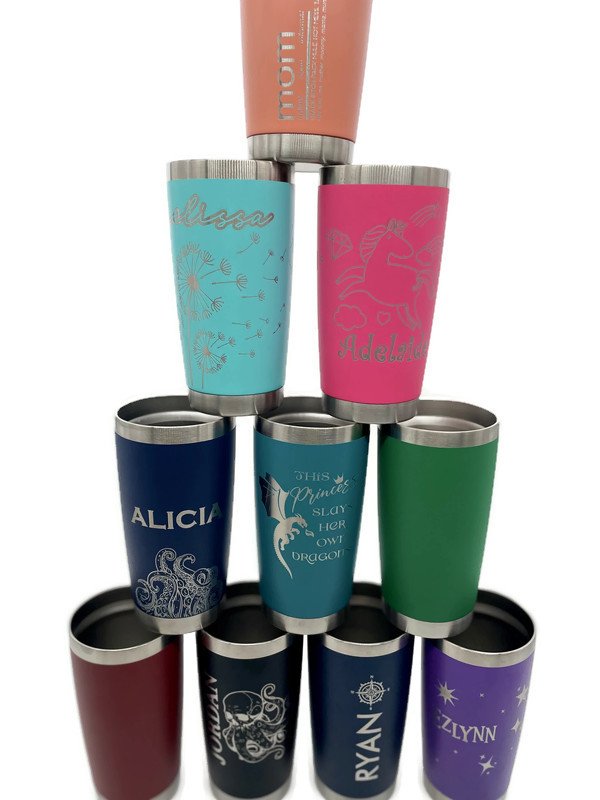 Set of 18- Stainless Steel Tumblers- Personalized Tumblers
