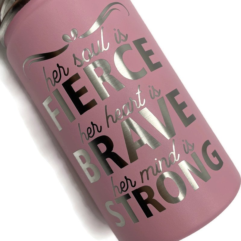 Girl Be Brave Water Bottle
