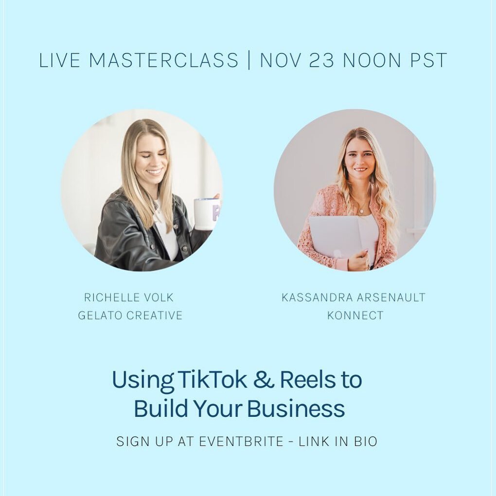 Calling all small biz owners 📣 If you&rsquo;re looking to improve your short-form video game before the holidays, we&rsquo;ve got a gift for you!

Join us for a FREE live Masterclass on November 23 at noon PST. 

We&rsquo;re partnering up with @lets