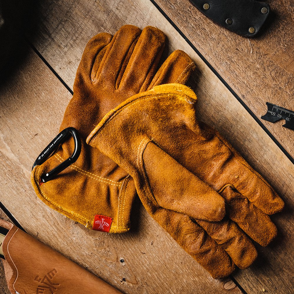 ThunderCrow Rough Out Cowhide Leather Gloves + Glove Wax — Creek Stewart