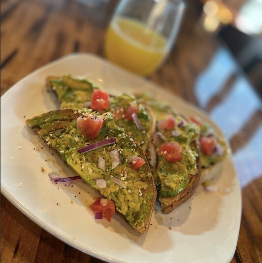This weekend breakfast special: 

Avocado Toast 
Two pieces of rye bread topped with mashed avocado, tomato, red onion and everything bagel seasoning