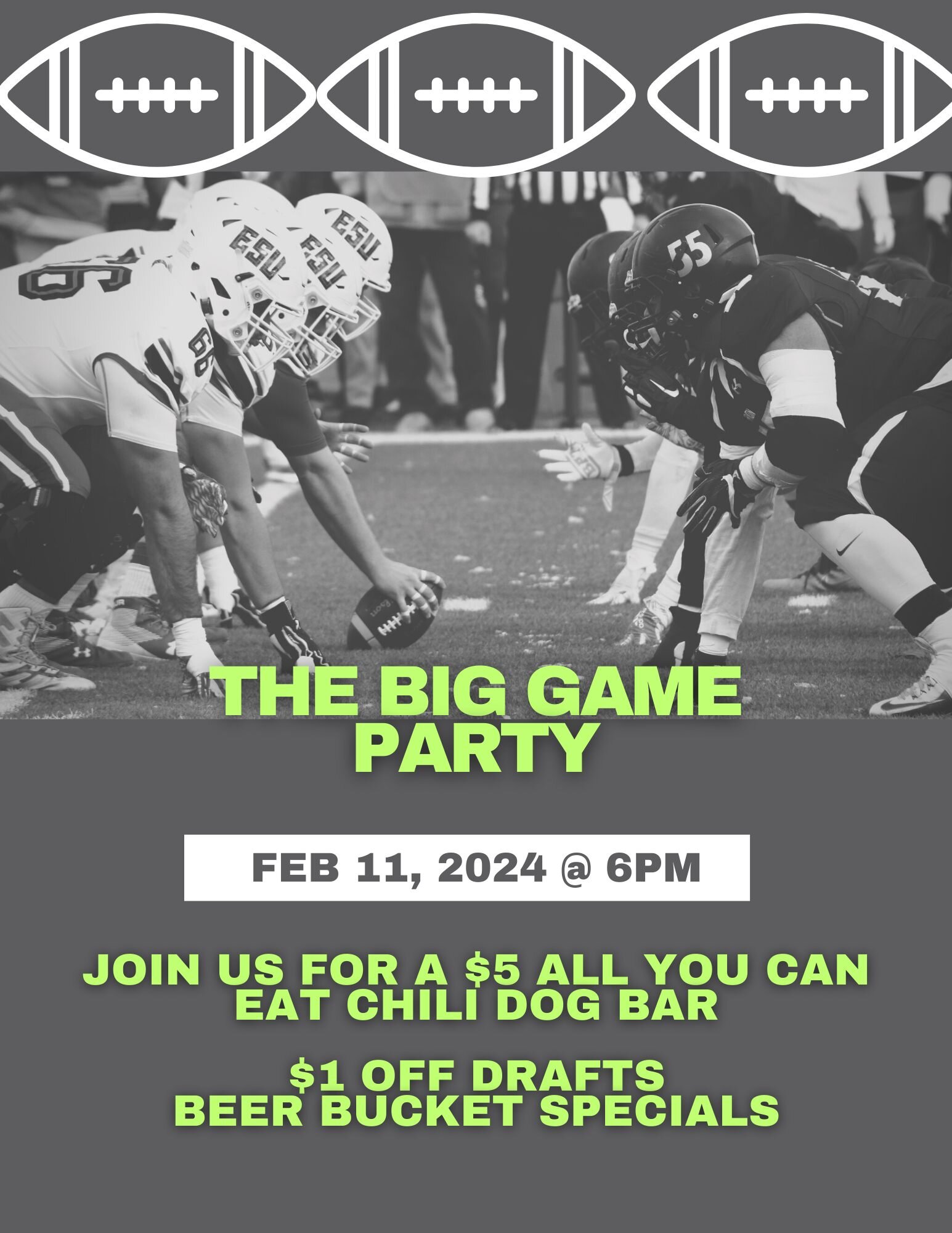 Join us for Super Bowl Sunday!