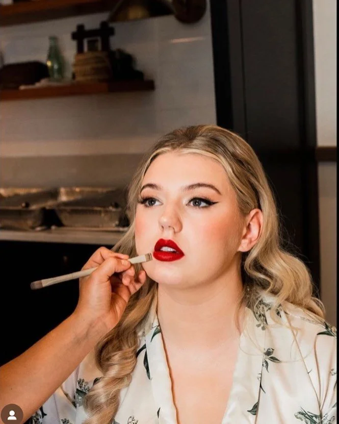 All you need is love&hellip;and a bold lip! 💋

The 2023 wedding season is HERE! Gorgeous bridal glam by our expert @themuamira and hair by our stylists from @drybarshops_nashville 

Have you booked your wedding glam yet!? Contact us for a quote and 