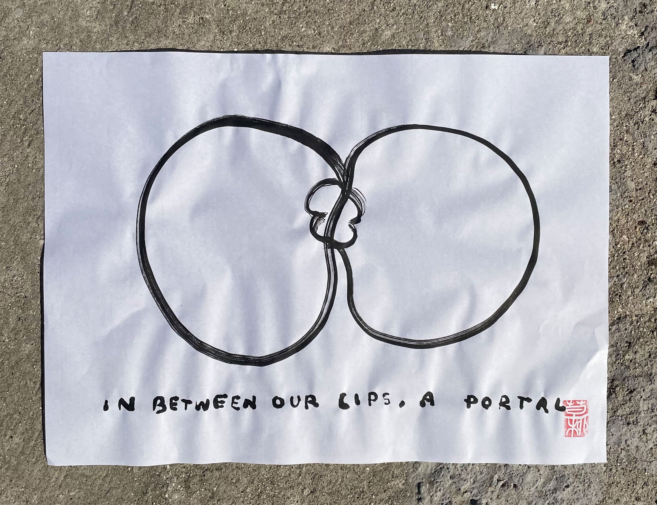 Calligraphy - In Between Lips, A Portal