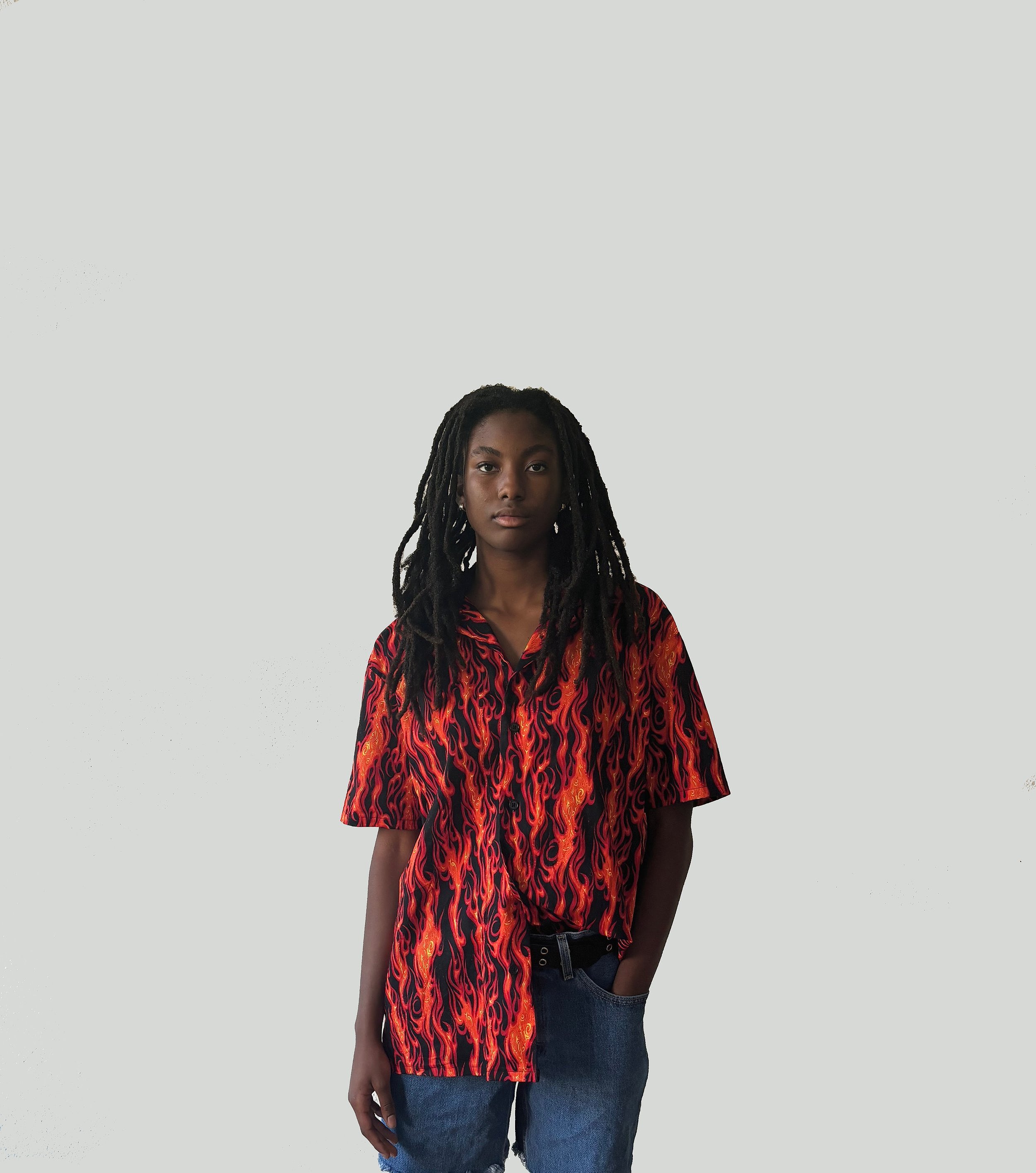 Fire Button Down