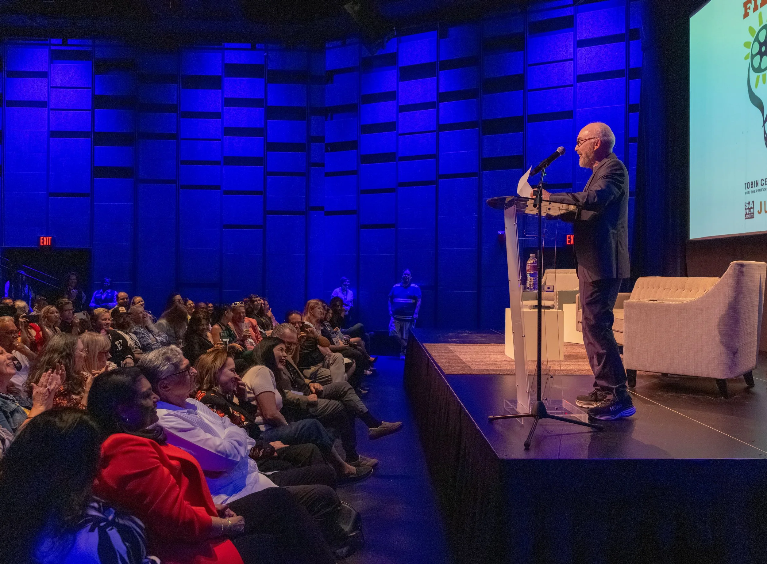 JACKIE EARLE HALEY PRESENTING PATON OF CINEMAL ARTS AWARD.jpg