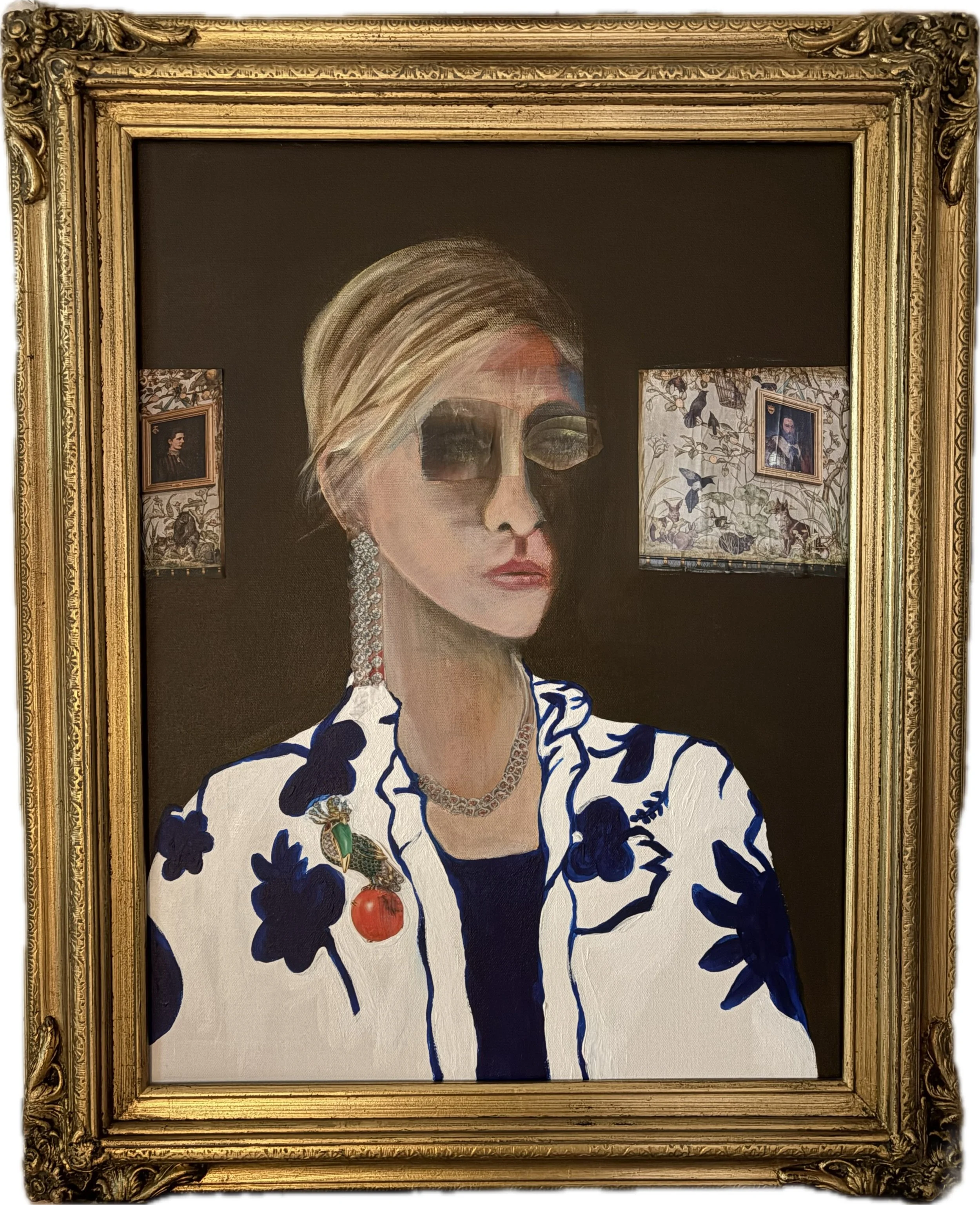 Lady of The House, 2026 
 30"x24" acrylic and magazine pages on canvas