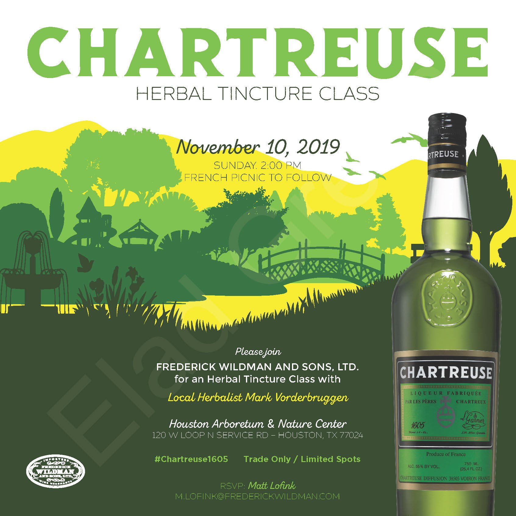 Chartreuse "Herbal Tincture", members of the trade tasting, TX. 11/2019