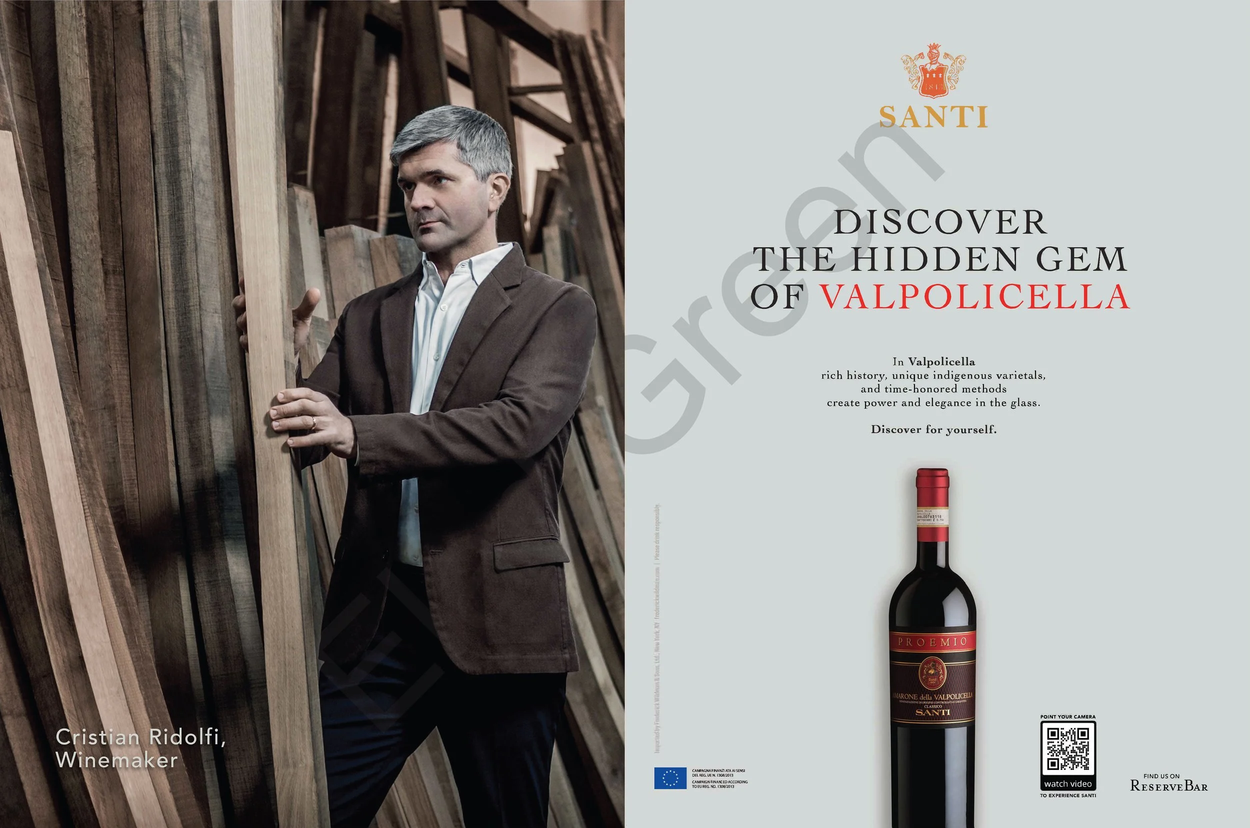 Santi "Discover" Wine Spectator, spread 09/2020 ad