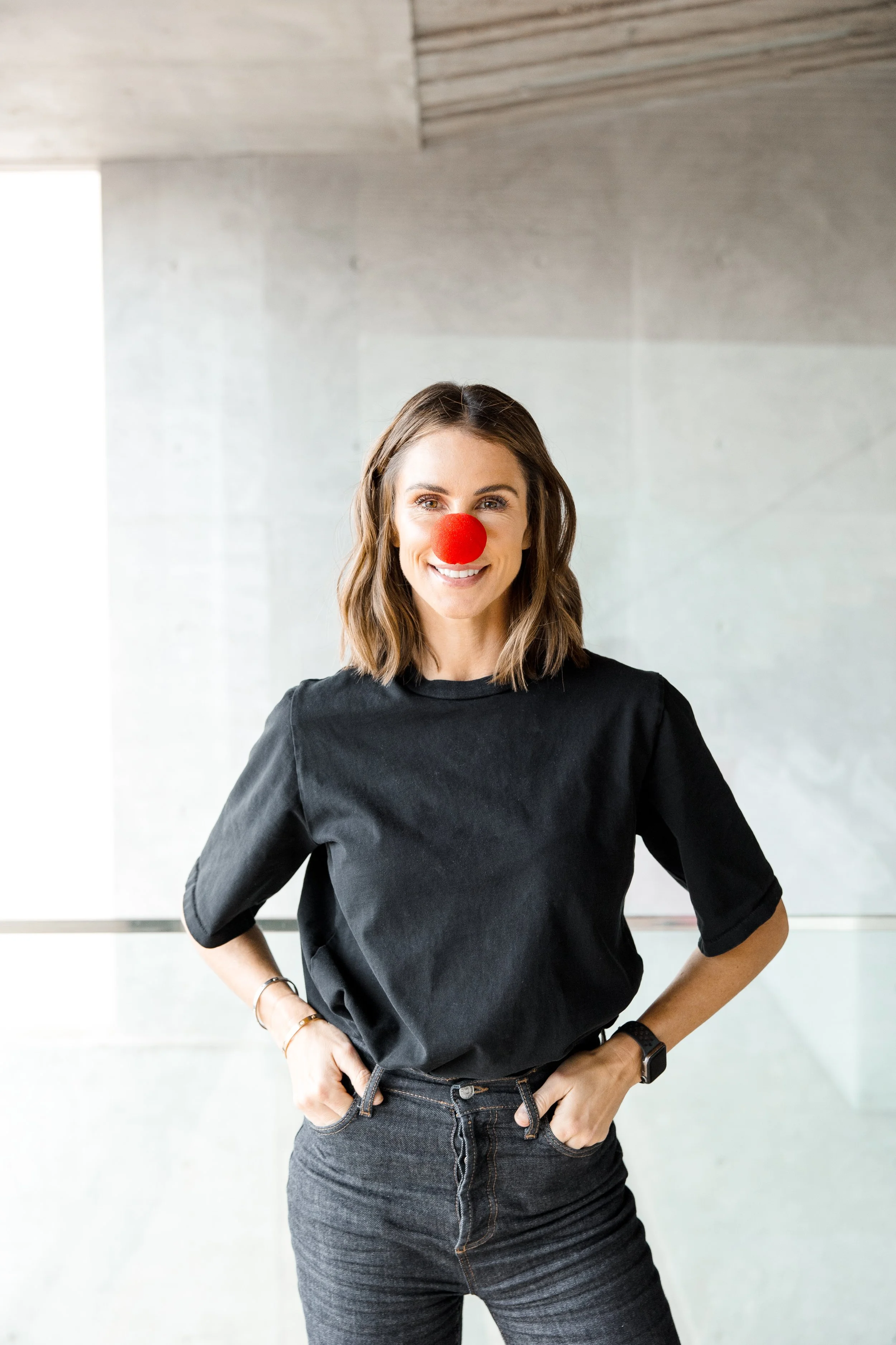 Fade Aesthetic portrait photography of Candice Warner for Red Nose Day