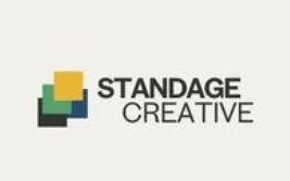 Logo for Standage Creative with a multicolored abstract square icon and the company name