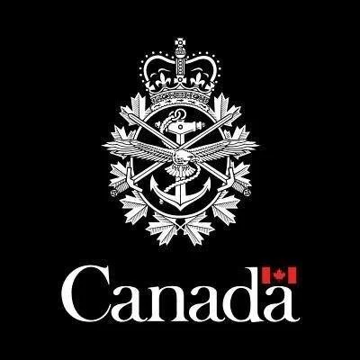 Canada Armed Forces logo white on black background