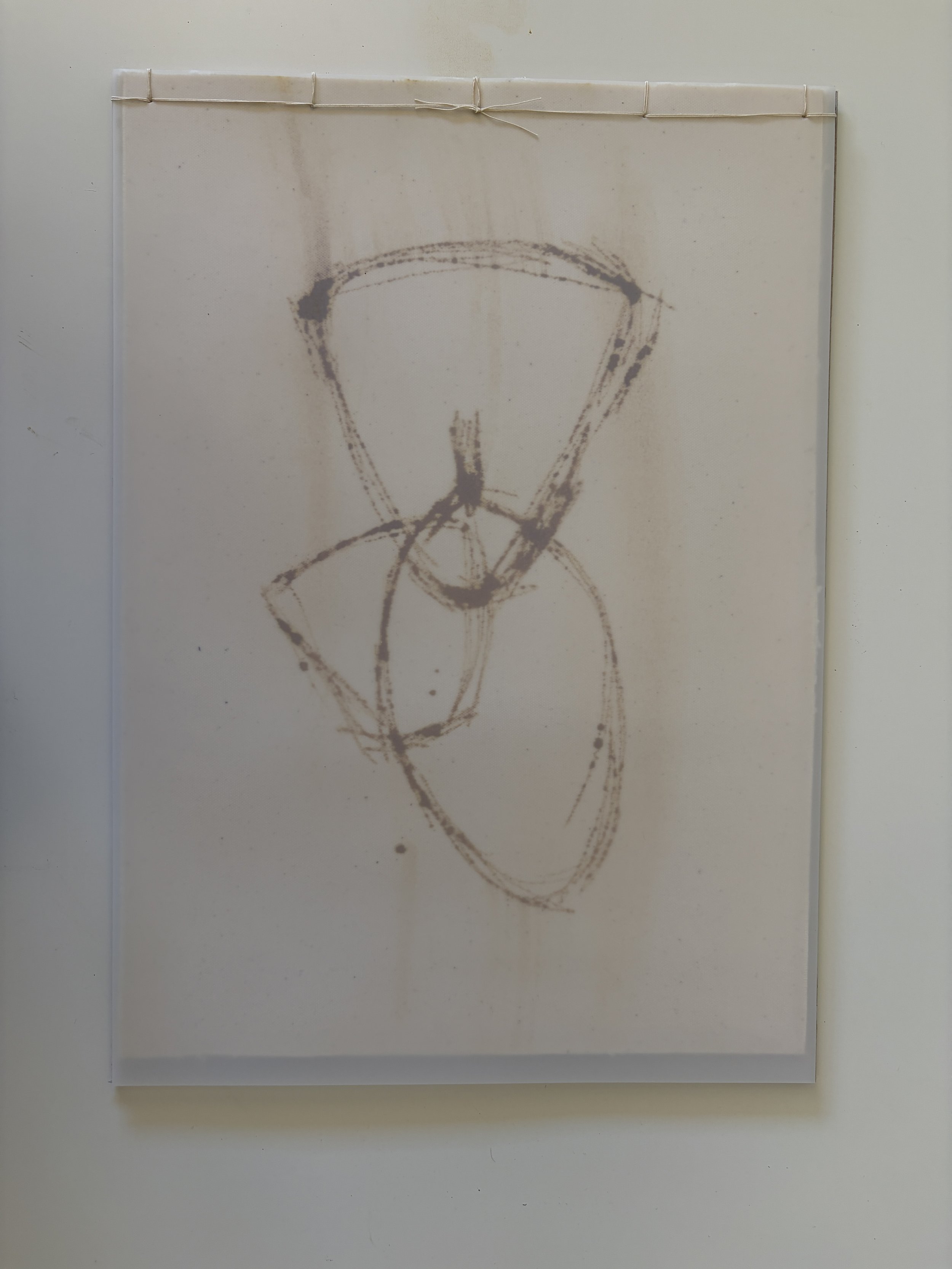 When I am among the trees takes its title from Mary Oliver’s poem and reflects on the quiet restoration found in the natural world. Delicate, translucent pages hold traces of trees, tangled undergrowth and fragments of text, gradually revealed as the