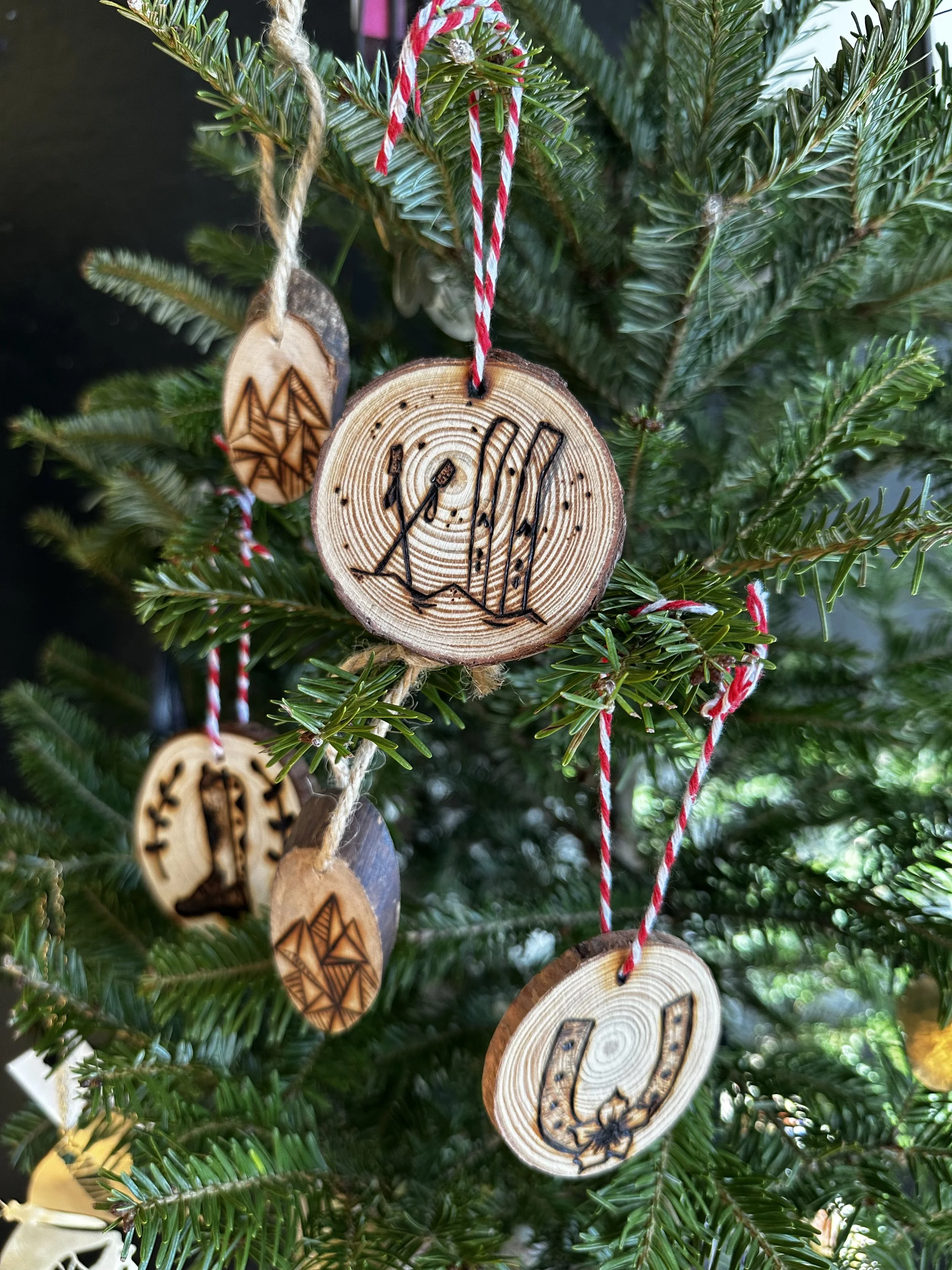 Wood Burned Ornaments