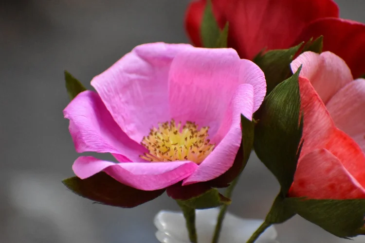 A handmade paper rose