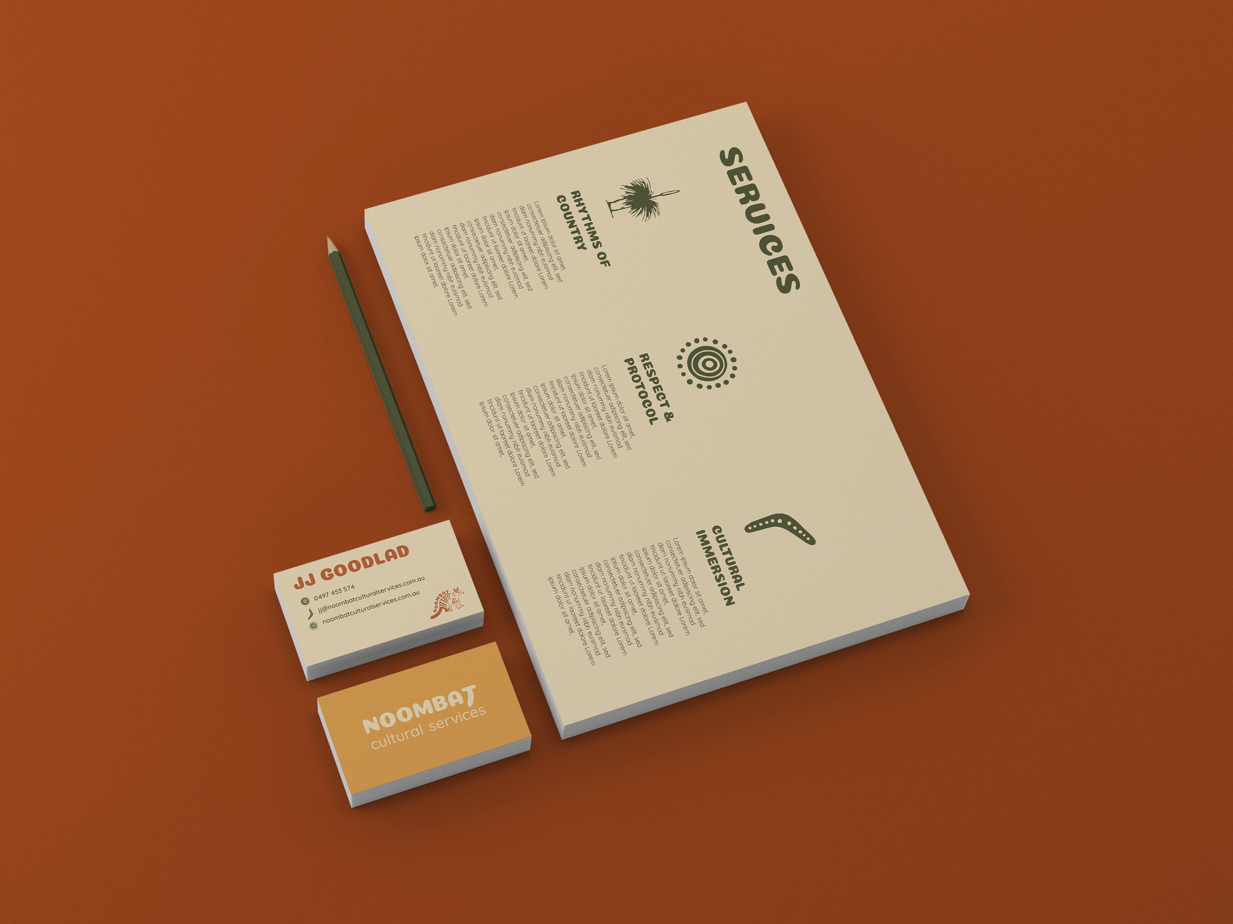 Noombat Cultural Services Flyer - Designed by Jalani Media