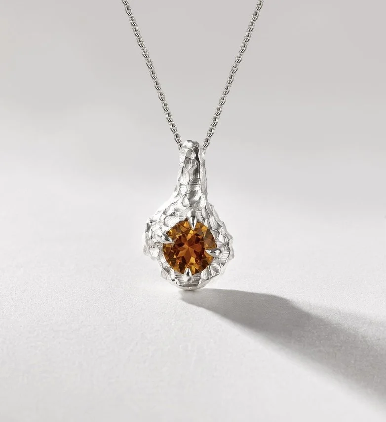 Pendentif Argent et Citrine
