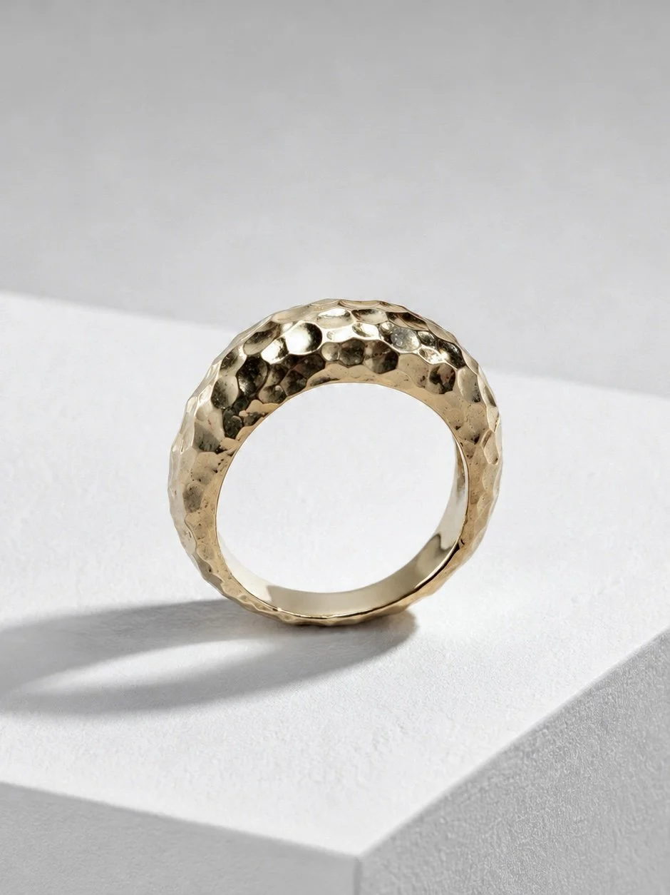 Bague martelée en Vermeil