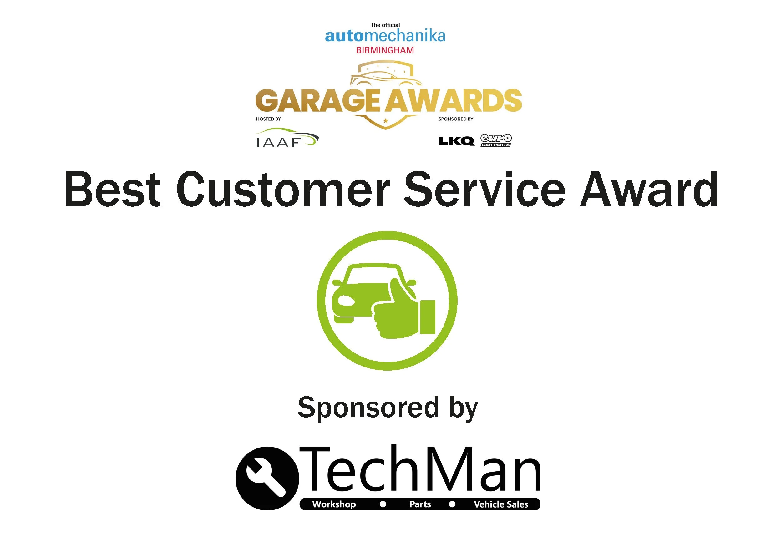 TechMan sponsors Garage Award to honour best in the industry