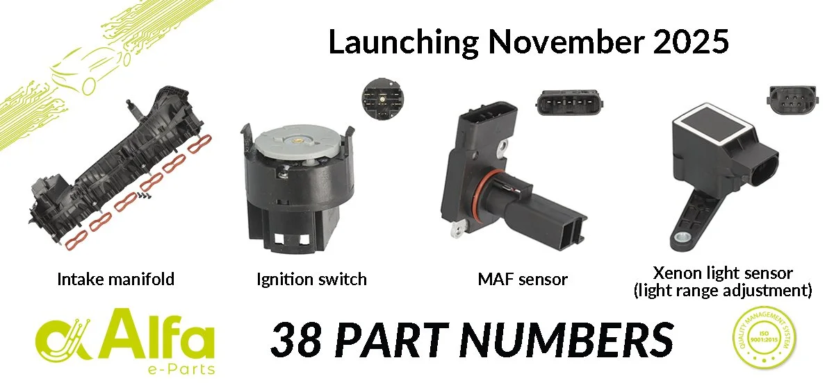 Alfa e-Parts continues to expand its catalog with 38 new part numbers