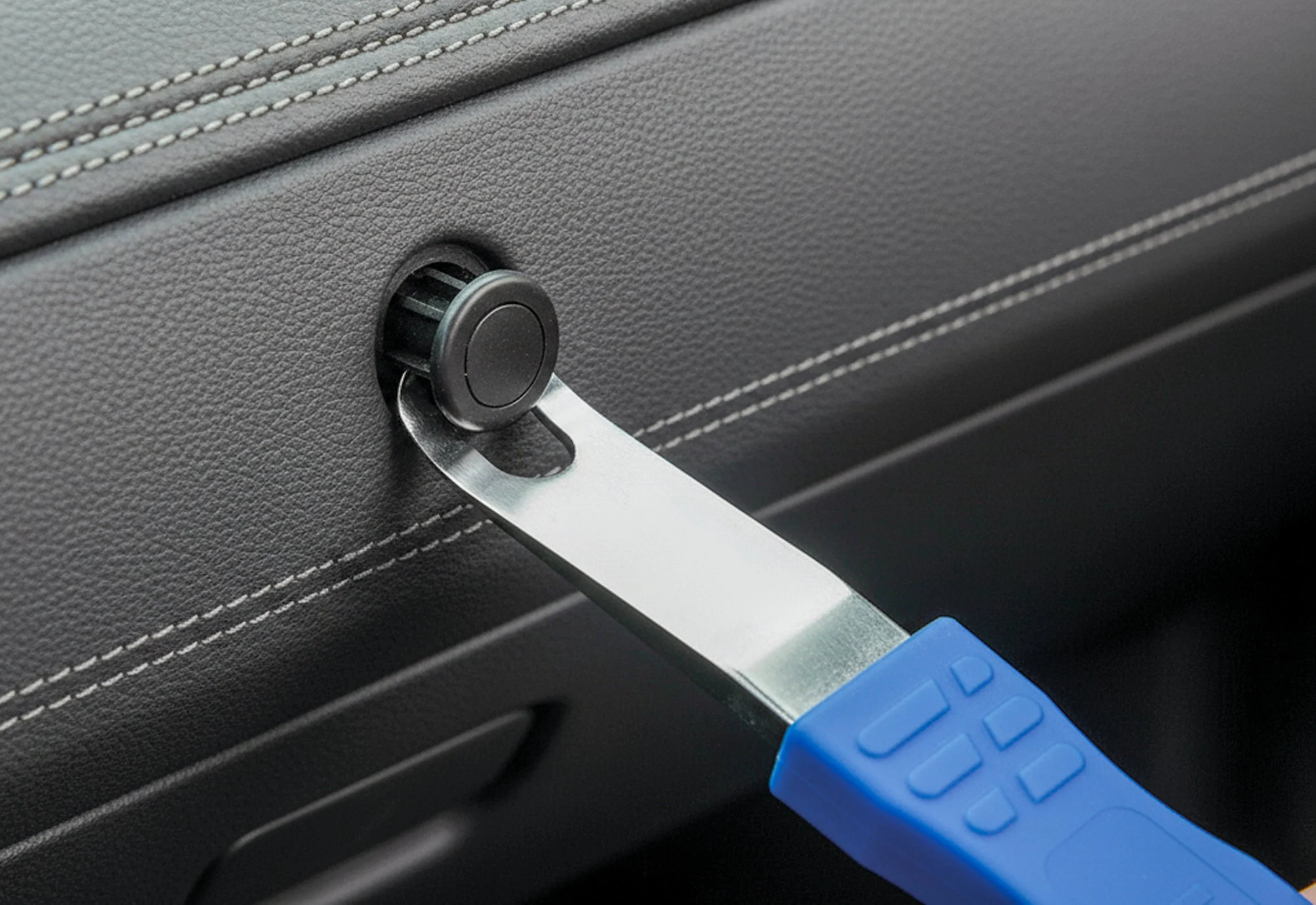 Two compact double-ended tools for neat panel and clip work