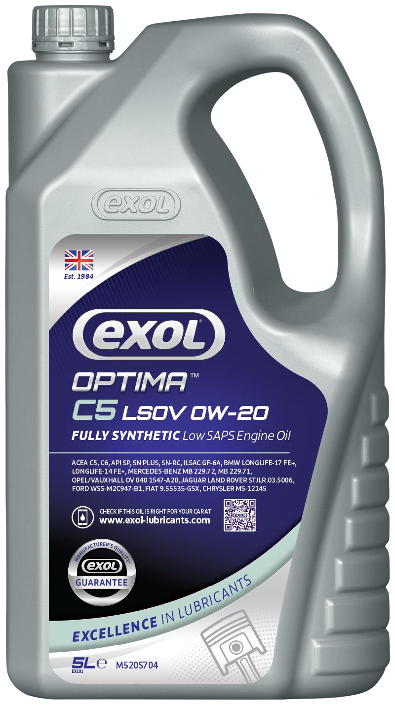 Exol Lubricants enhances Optima C5 LSOV 0W-20 with new specifications