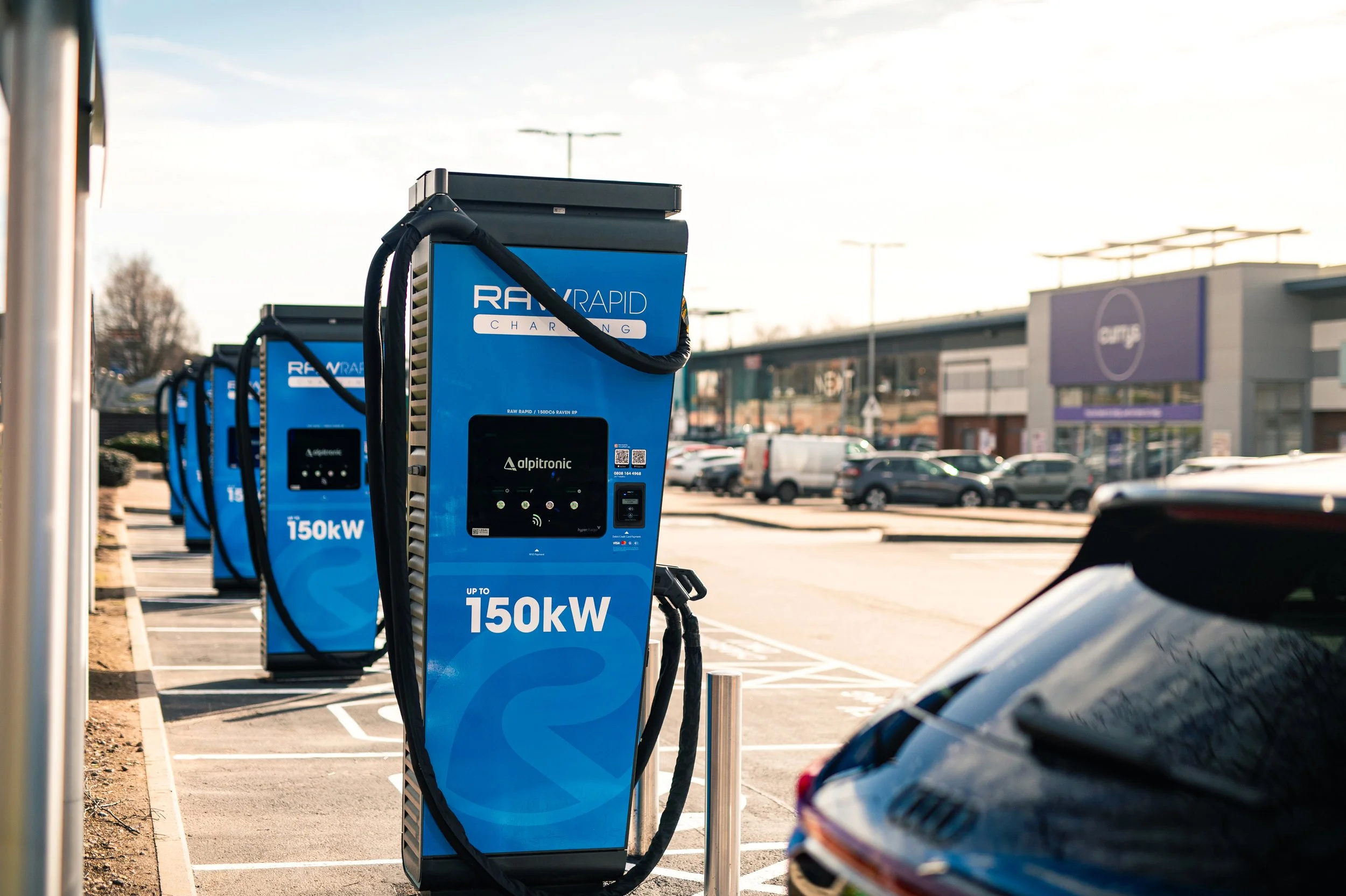 RAW Charging and Landsec Unveil Chesterfield’s largest ultra rapid EV Charging Hub